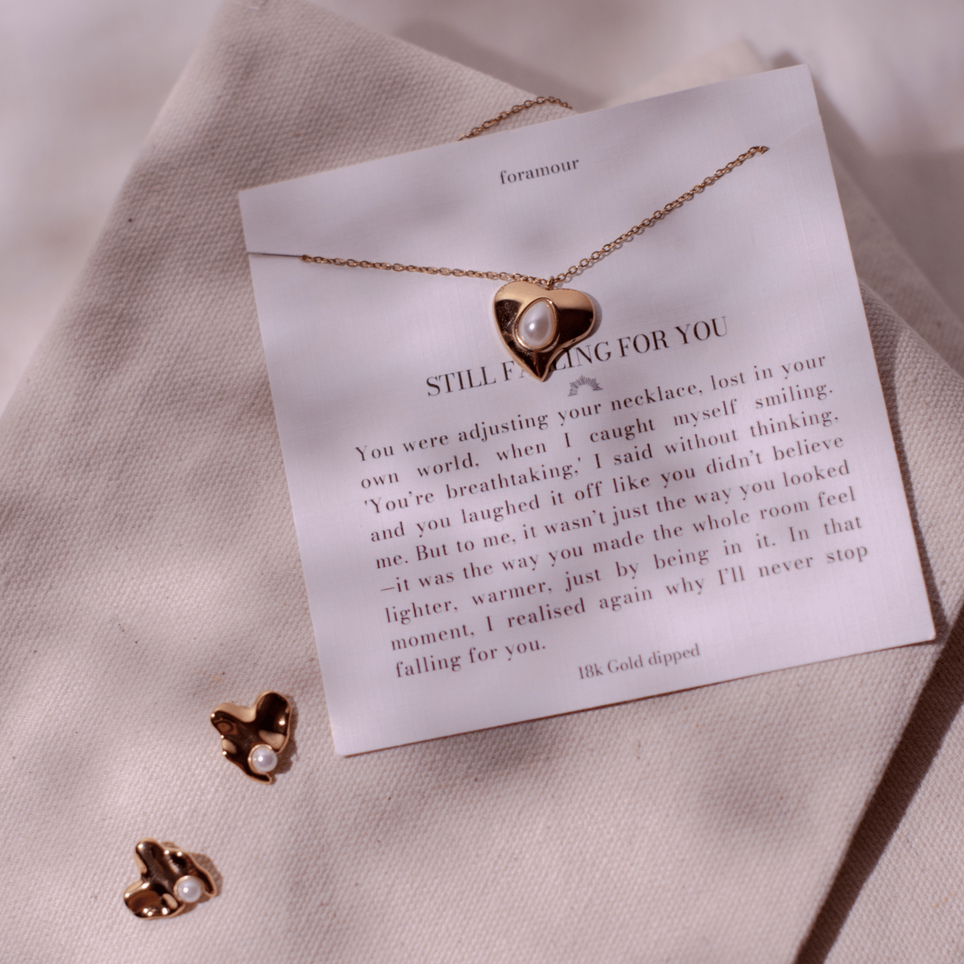 Broken hearts - Necklace & Earrings Set - foramour