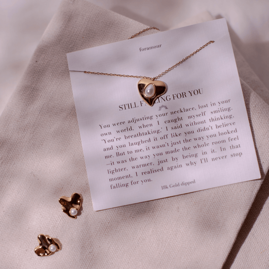 Broken hearts - Necklace & Earrings Set - foramour