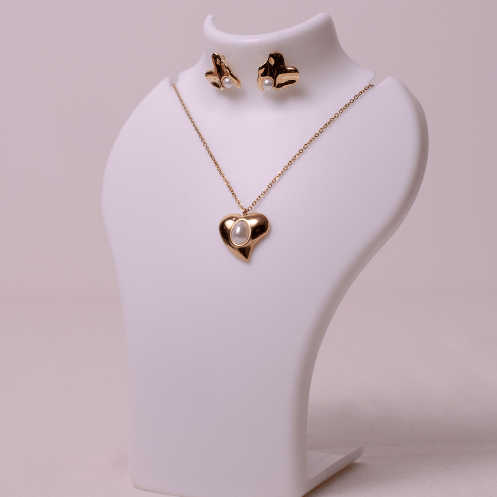 Broken hearts - Necklace & Earrings Set - foramour