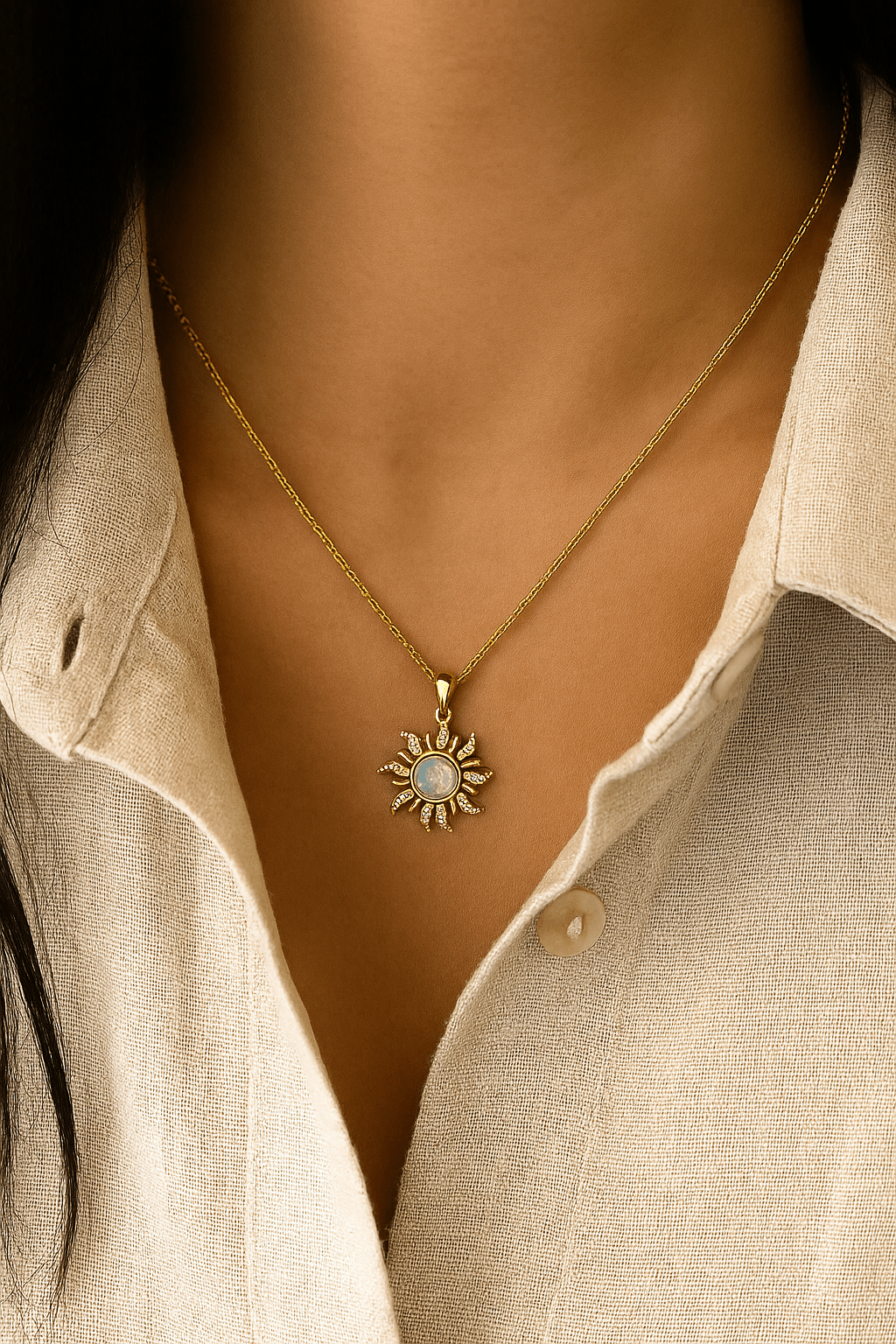 Fiery sun - Necklace - foramour