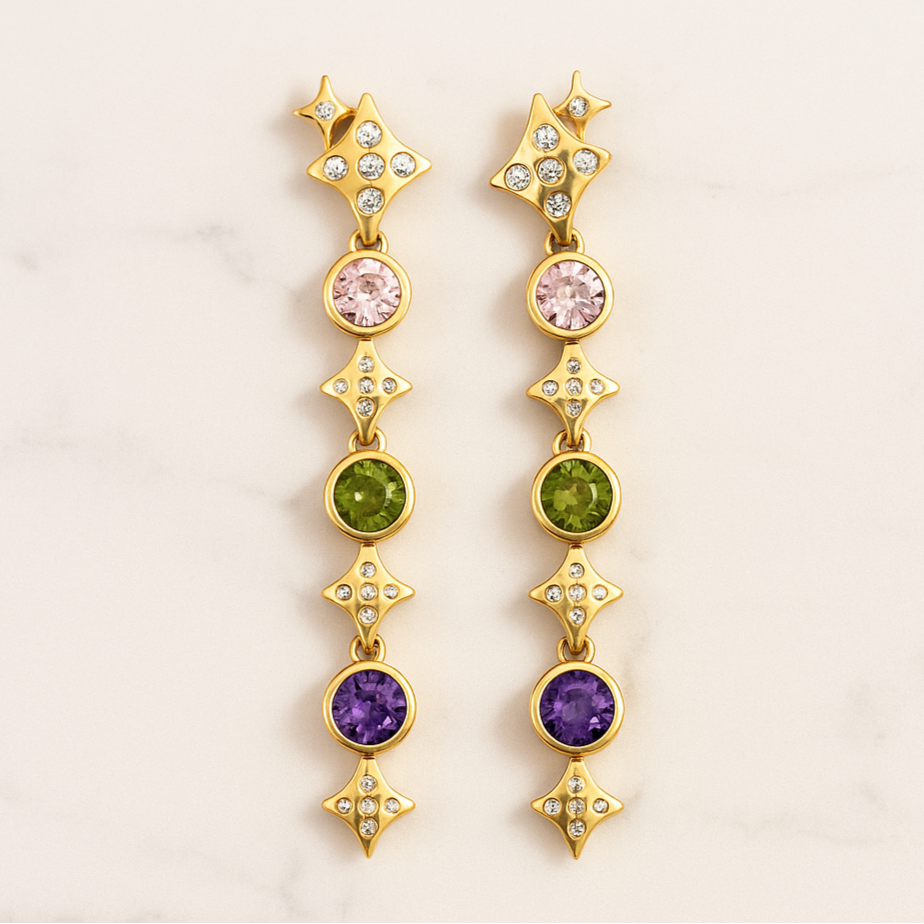 Multicolor Star - Earrings