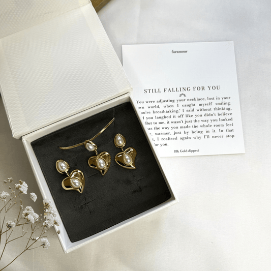 In your heart - Earrings and Necklace set - foramour