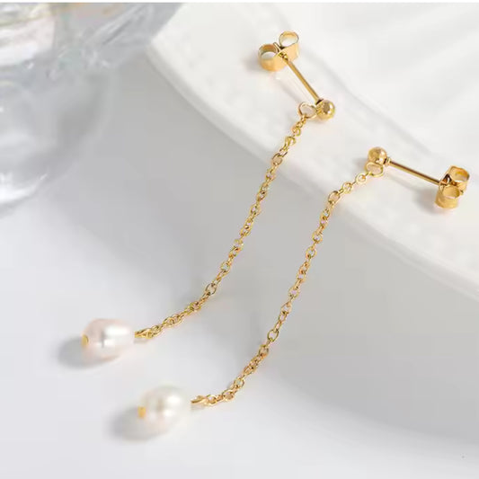 Pearl Danglers - Earrings - foramour