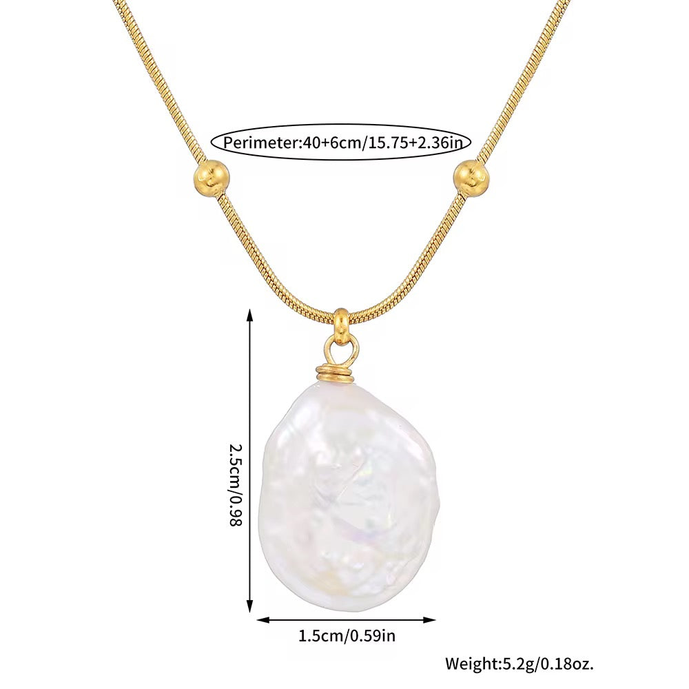 Pearl & Golden Beads - Necklace