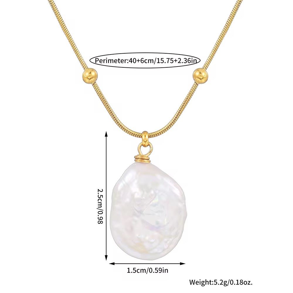 Pearl & Golden Beads - Necklace - foramour