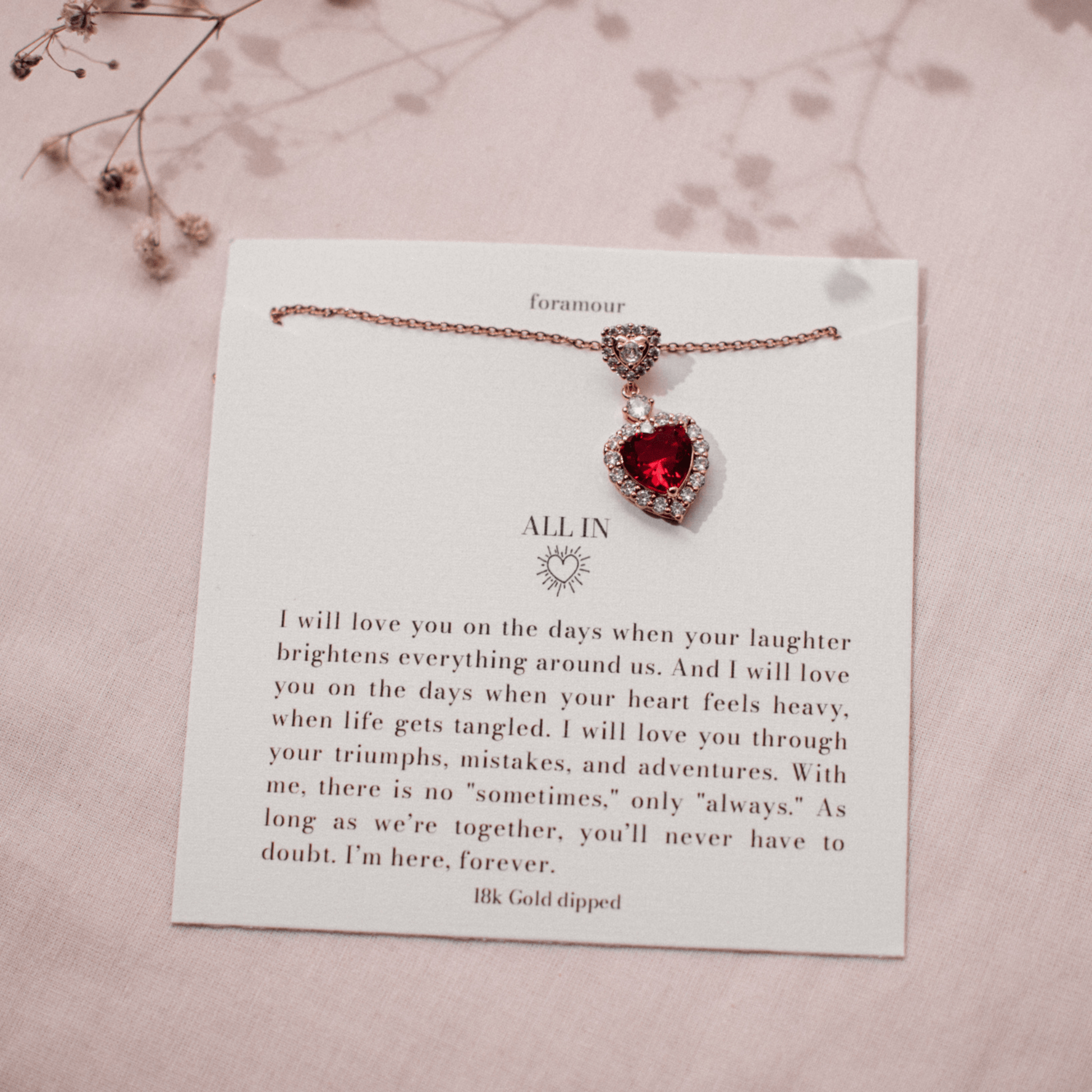 Bleeding hearts - Necklace - foramour