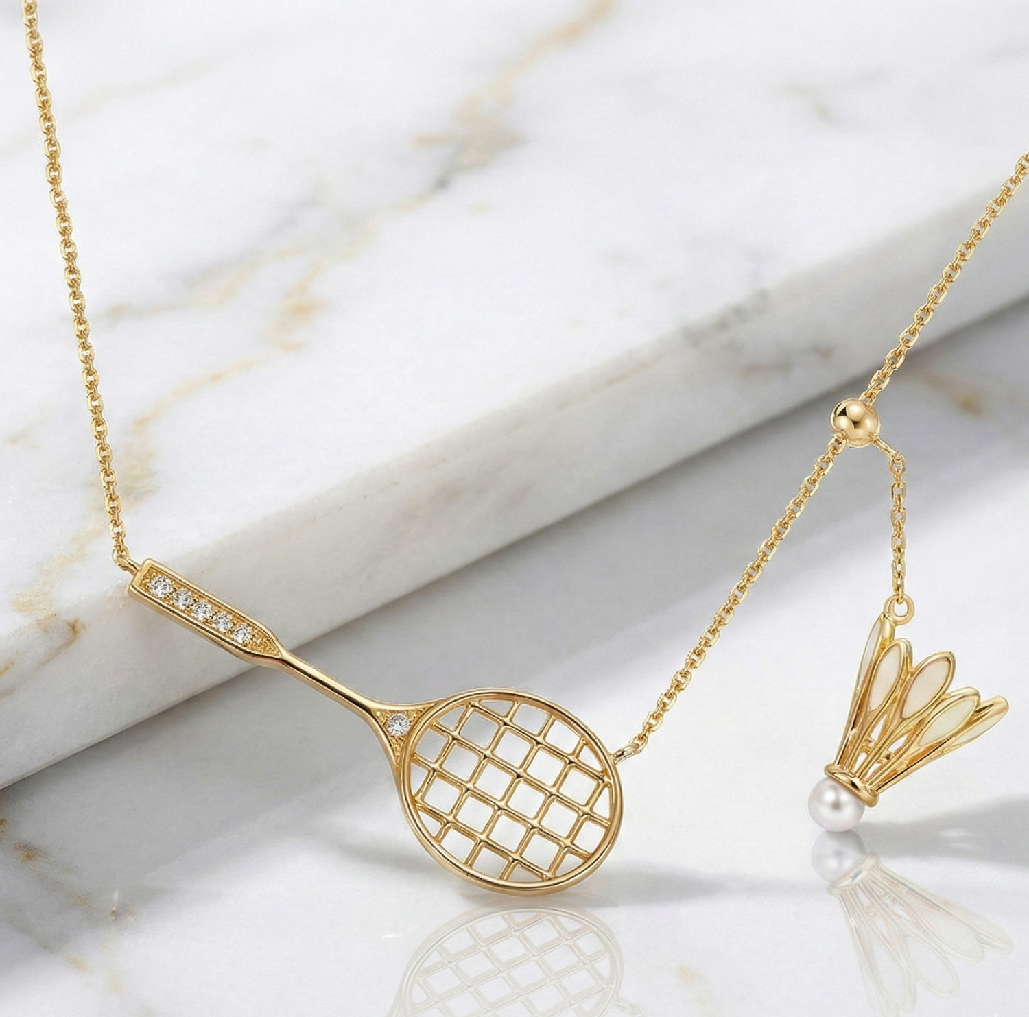 Badminton Racquet - Necklace