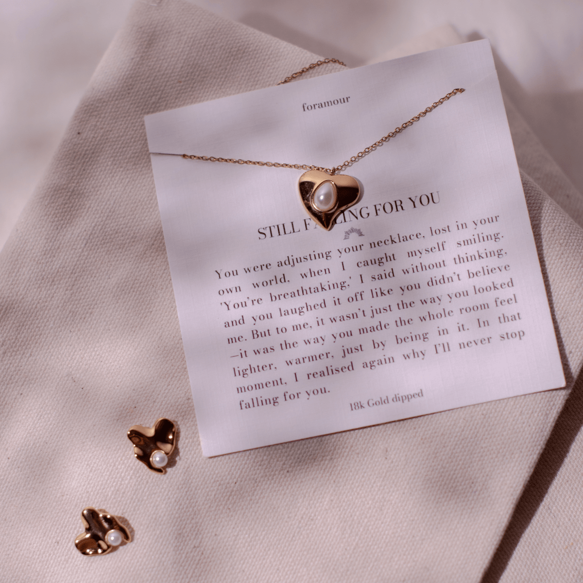 Broken hearts - Necklace & Earrings Set - foramour