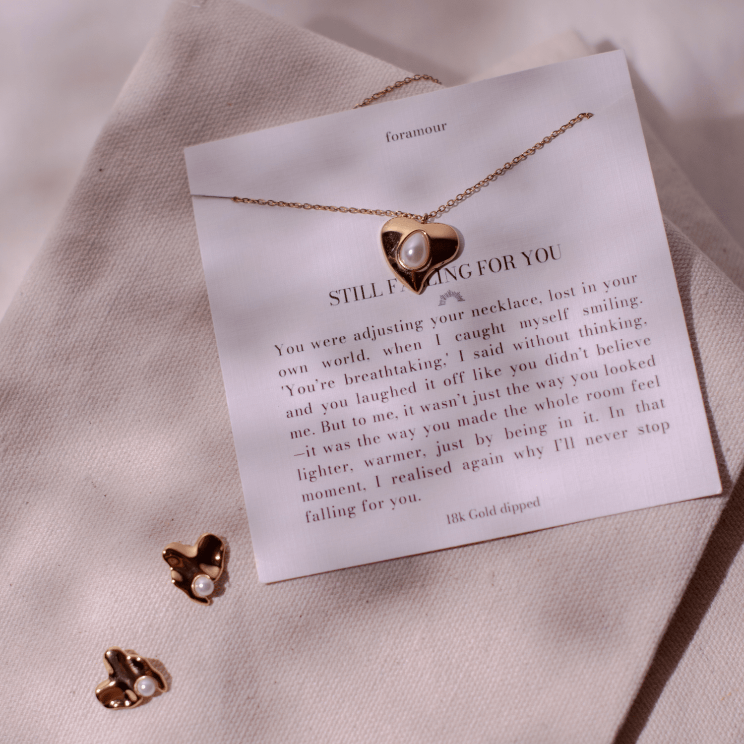 Broken hearts - Necklace & Earrings Set - foramour