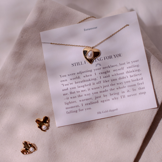 Broken hearts - Necklace & Earrings Set