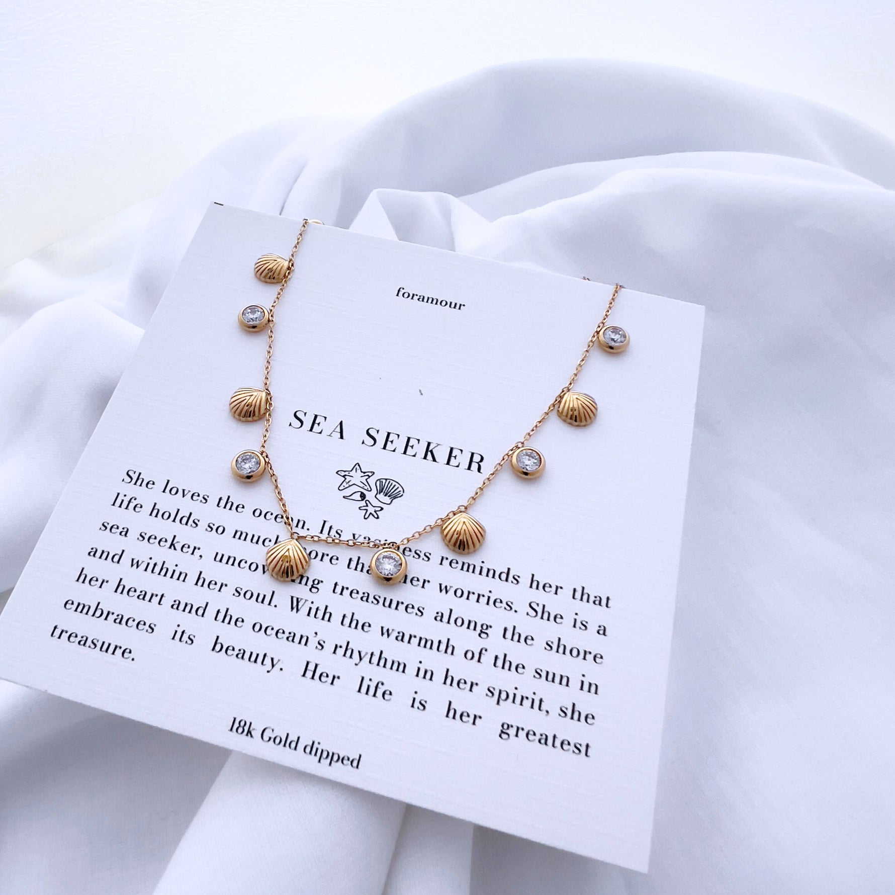 Stones and shells - Necklace - foramour