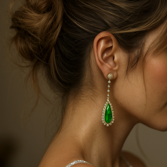 Emerald drops - Earrings
