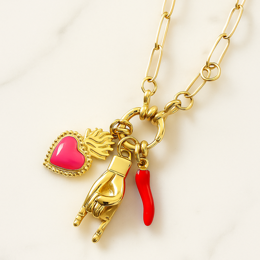 Chilli Heart Charm - Necklace