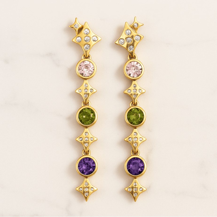 Multicolor Star - Earrings - foramour