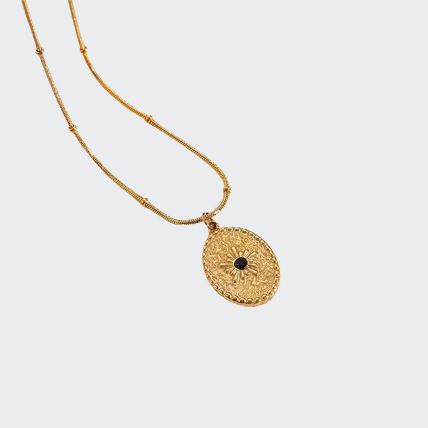 Petal on a Coin - Necklace
