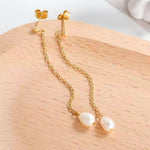Pearl Danglers - Earrings - foramour