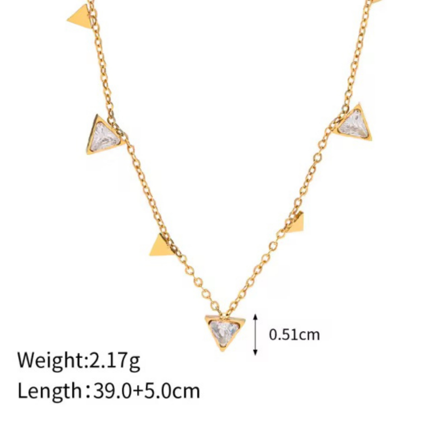 Triangles in Series - Necklace