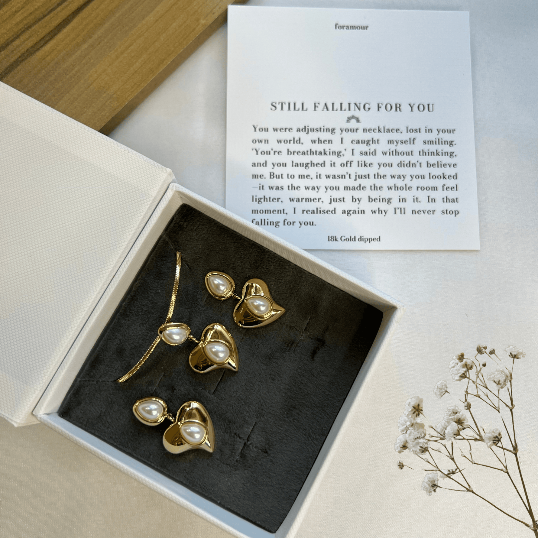 In your heart - Earrings and Necklace set - foramour