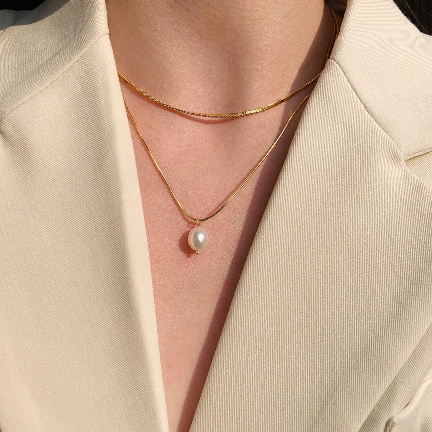 Pearl in layers - Necklace - foramour