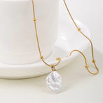 Pearl & Golden Beads - Necklace - foramour