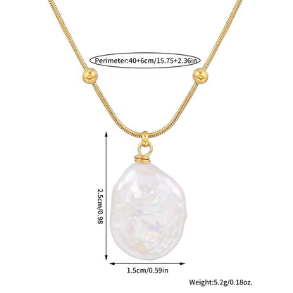 Pearl & Golden Beads - Necklace
