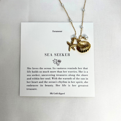 Starfish & Shell - Earrings and Necklace Set