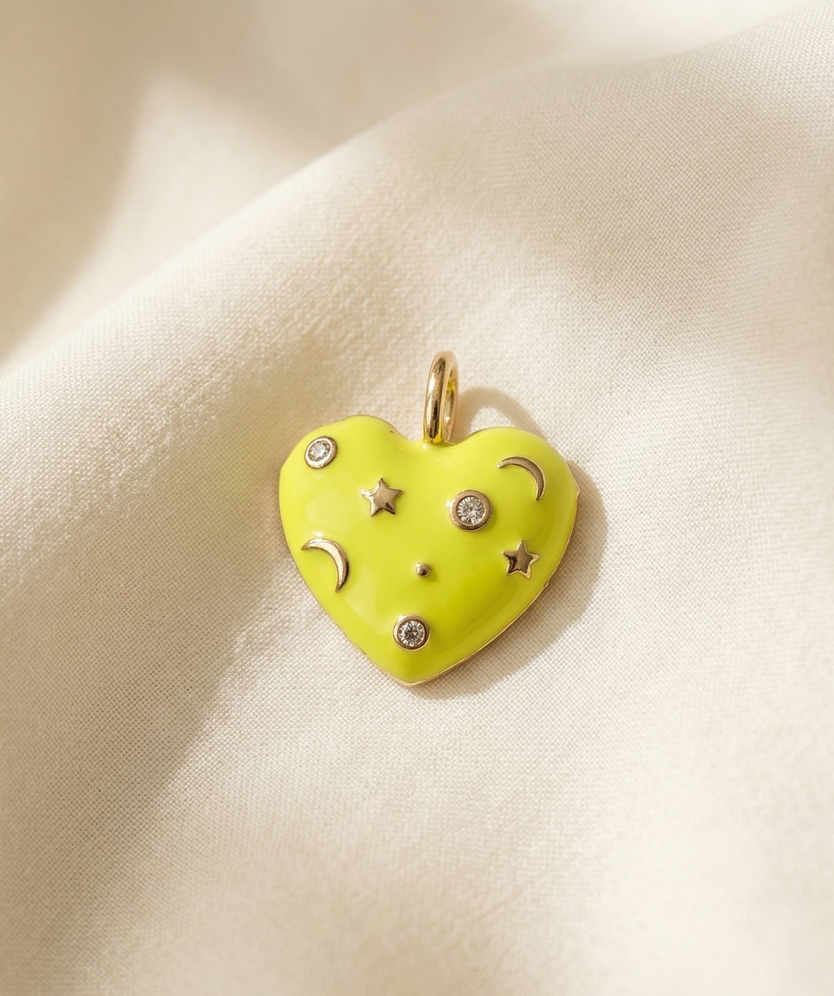 Enamel Heart - Charm