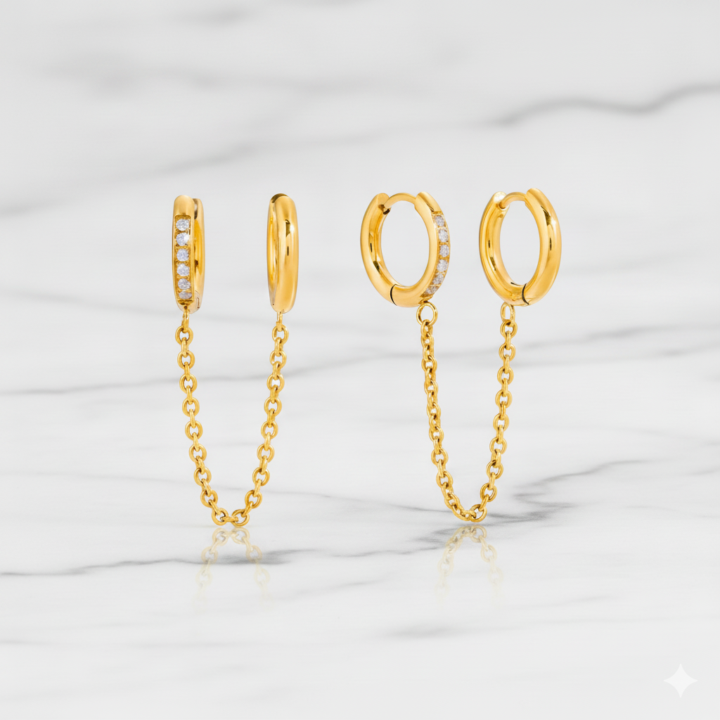 Dual Chain - Earrings