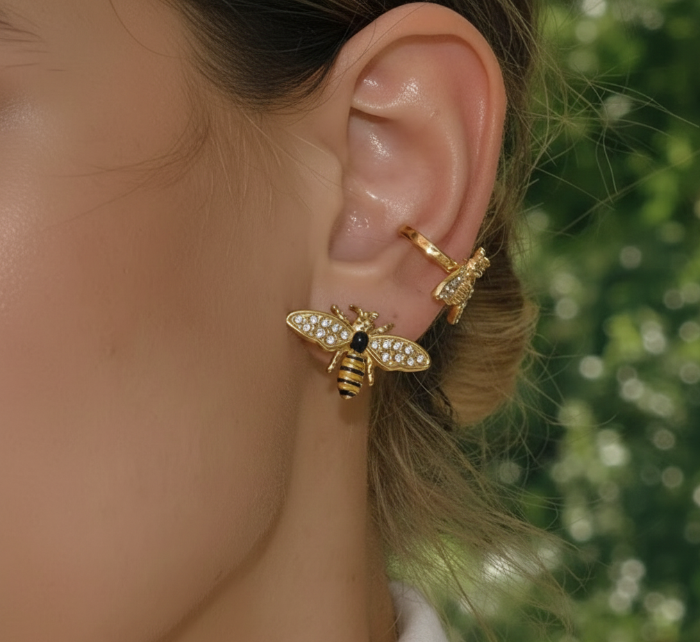 Colored Bee - Earrings