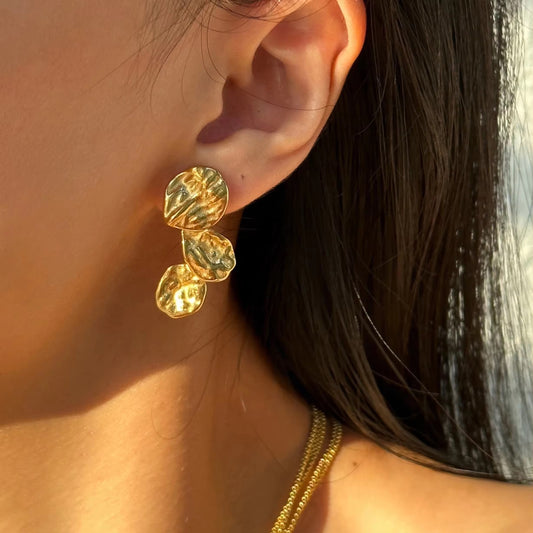 Golden Petals - Earrings - foramour