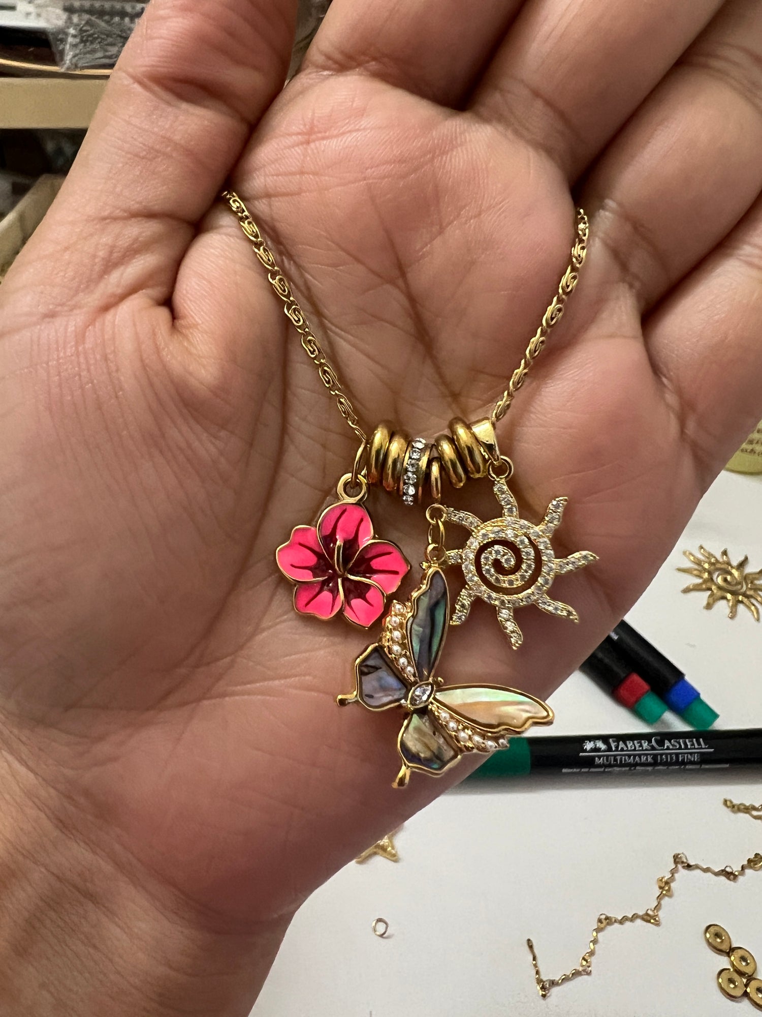 Multicolored Butterfly - Charm