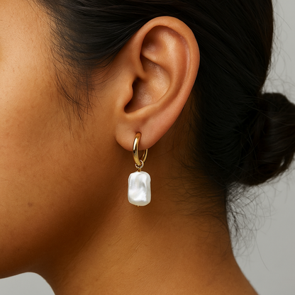 Basic pearl frames - Earrings