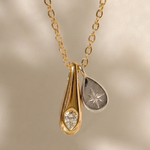 Stardust Pear Pendant - Necklace