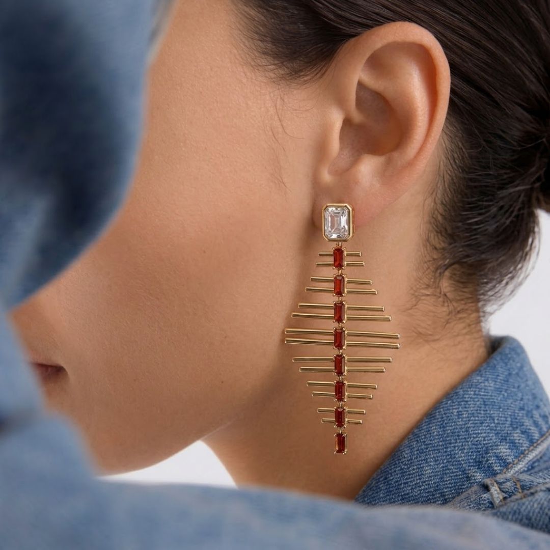 Garnet Marquise Ear Crawler