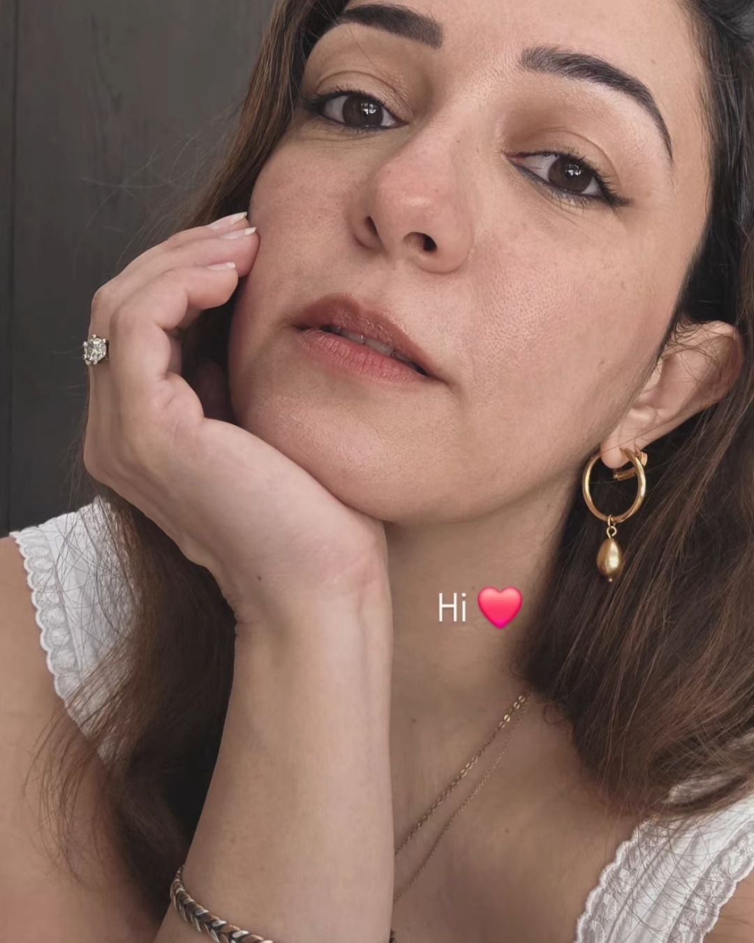 Nauheed Cyrusi with Foramour earrings