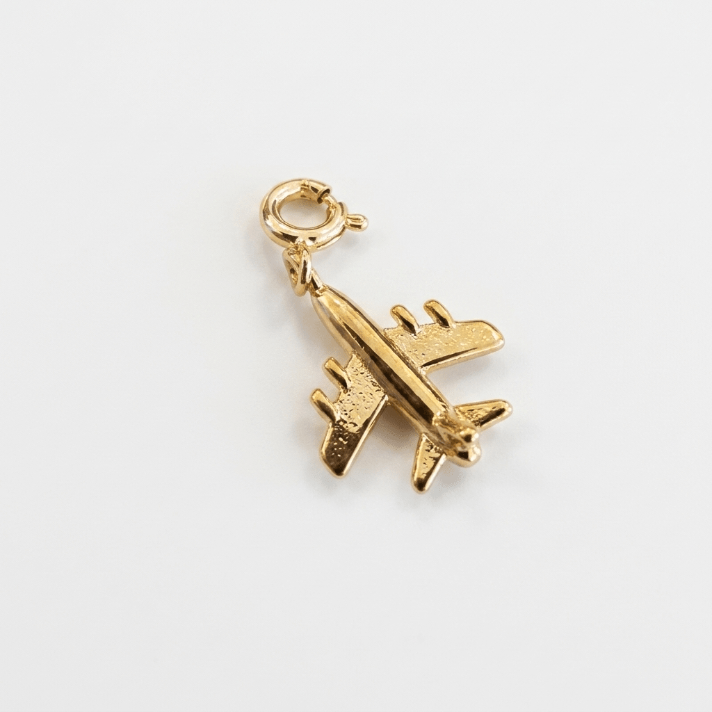 Airplane Charm - Foramour Jewels - 18K Gold Plated - Sweat, water proof