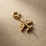 Airplane Charm - Foramour Jewels - 18K Gold Plated - Sweat, water proof