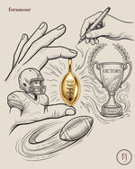 American football - Charm - Foramour Jewels - 18K Gold Plated - Sweat, water proof