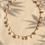 Asymmetric Pearl Chain Necklace - Foramour Jewels - 18K Gold Plated - Sweat, water proof