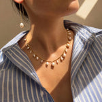 Asymmetric Pearl Necklace Set - Foramour Jewels - Gold PVD designer jewellery & charms