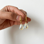 Aurora Crystal Drop Earrings - Foramour Jewels - 18K Gold Plated - Sweat, water proof