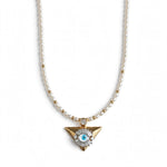 Baguette Evil Eye Seed Pearl Necklace - Foramour Jewels - Gold PVD designer jewellery & charms