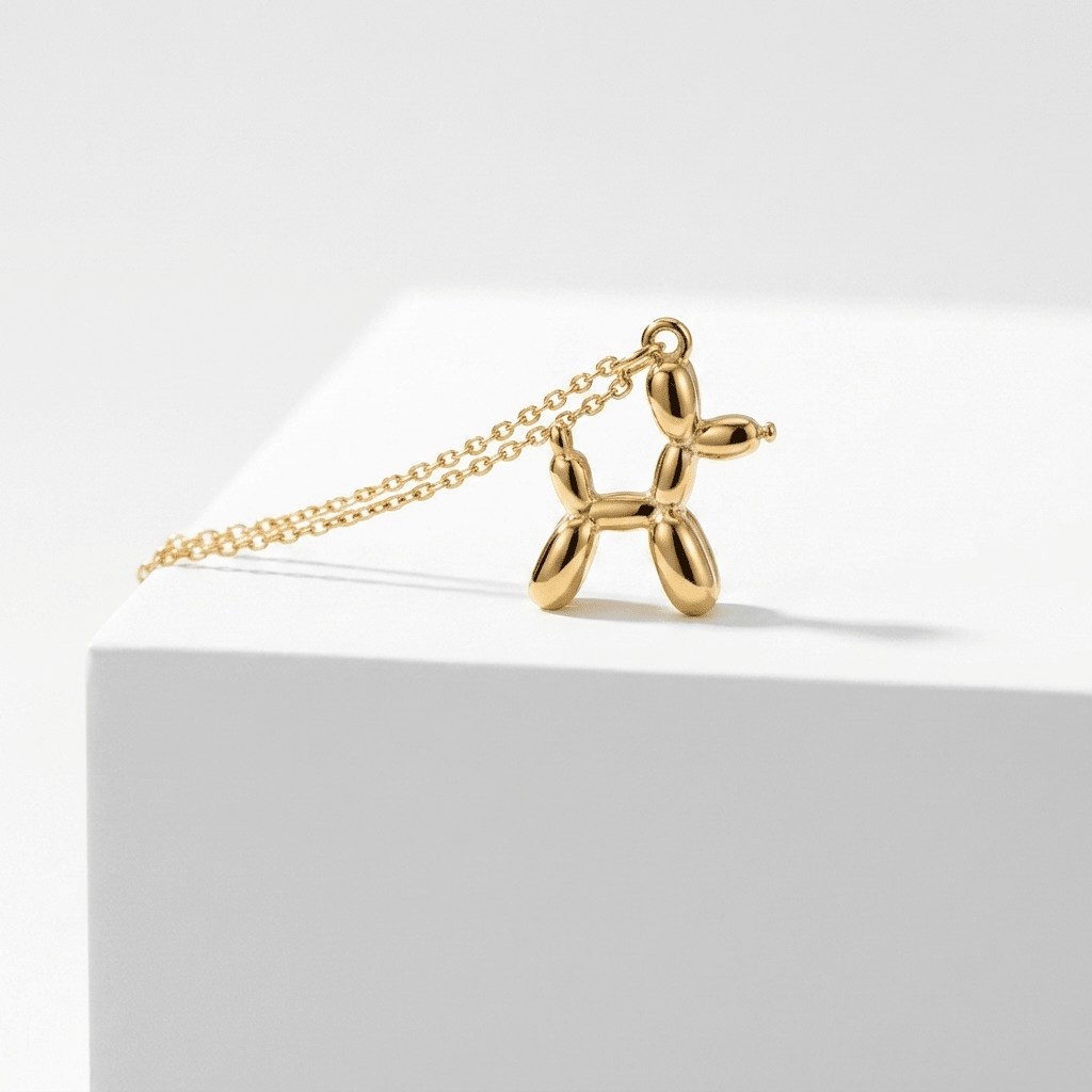 Balloon Dog Pendant Necklace - Foramour Jewels - 18K Gold Plated - Sweat, water proof