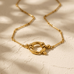 Bar Charm Chain - Foramour Jewels - 18K Gold Plated - Sweat, water proof
