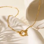Bar Charm Chain - Foramour Jewels - 18K Gold Plated - Sweat, water proof
