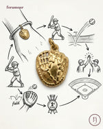 Baseball Glove - Charm - Foramour Jewels - 18K Gold Plated - Sweat, water proof