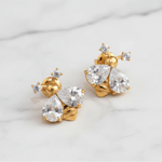 Bee Stone - Earrings - Foramour Jewels - 18K Gold Plated - Sweat, water proof
