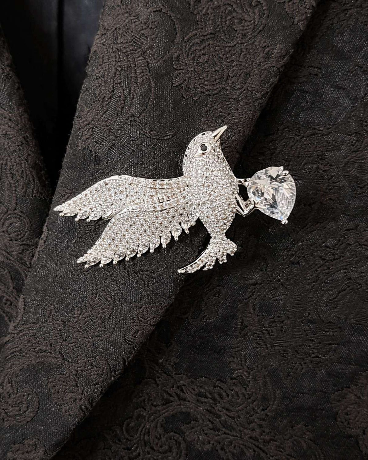 Bird of Light- Brooch | Lapel Pin - Foramour Jewels - 18K Gold Plated - Sweat, water proof