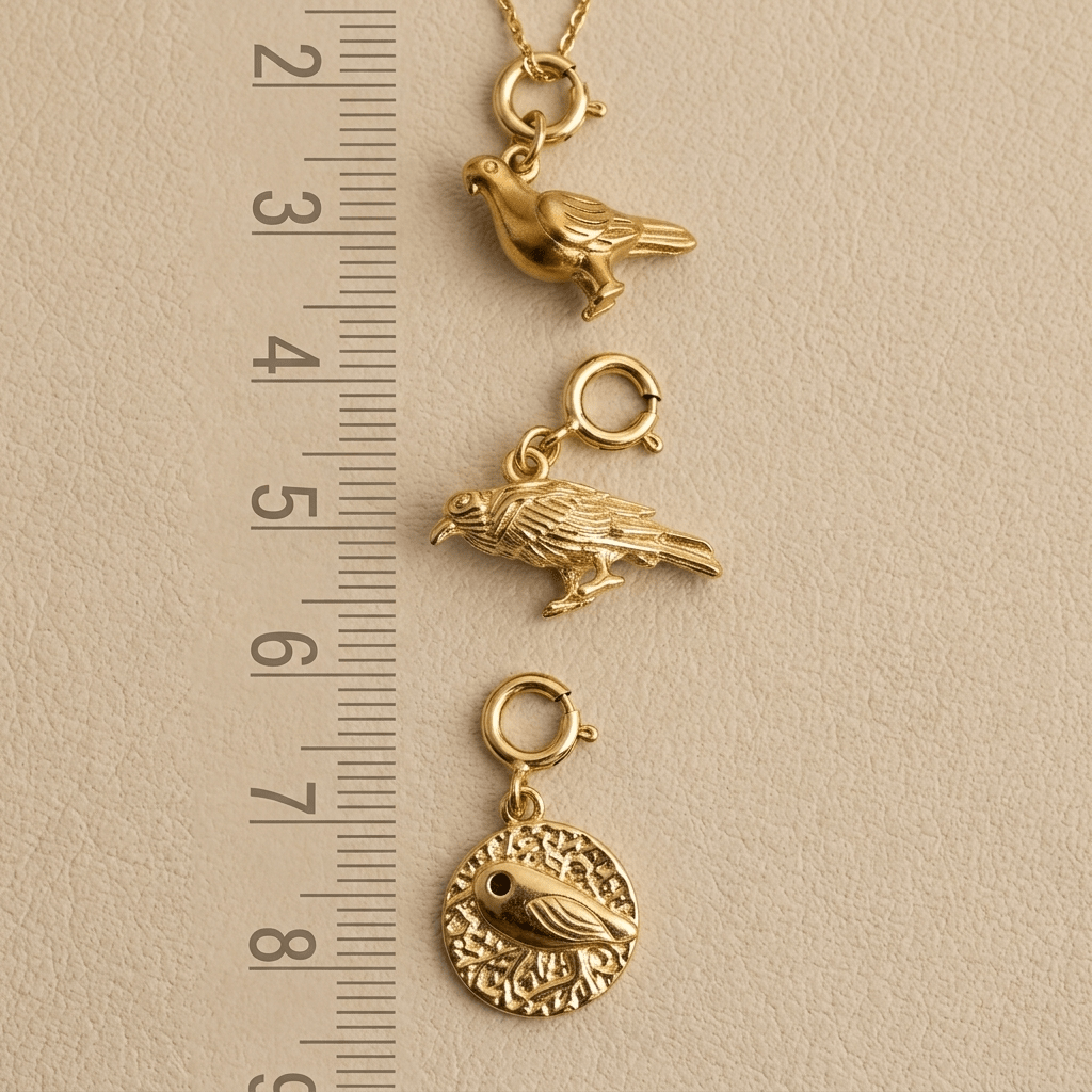 Birds - Charm - Foramour Jewels - 18K Gold Plated - Sweat, water proof