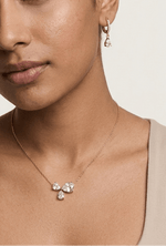 Bow & Tear Drop Huggies - Necklace and Earrings set - Foramour Jewels - 18K Gold Plated - Sweat, water proof